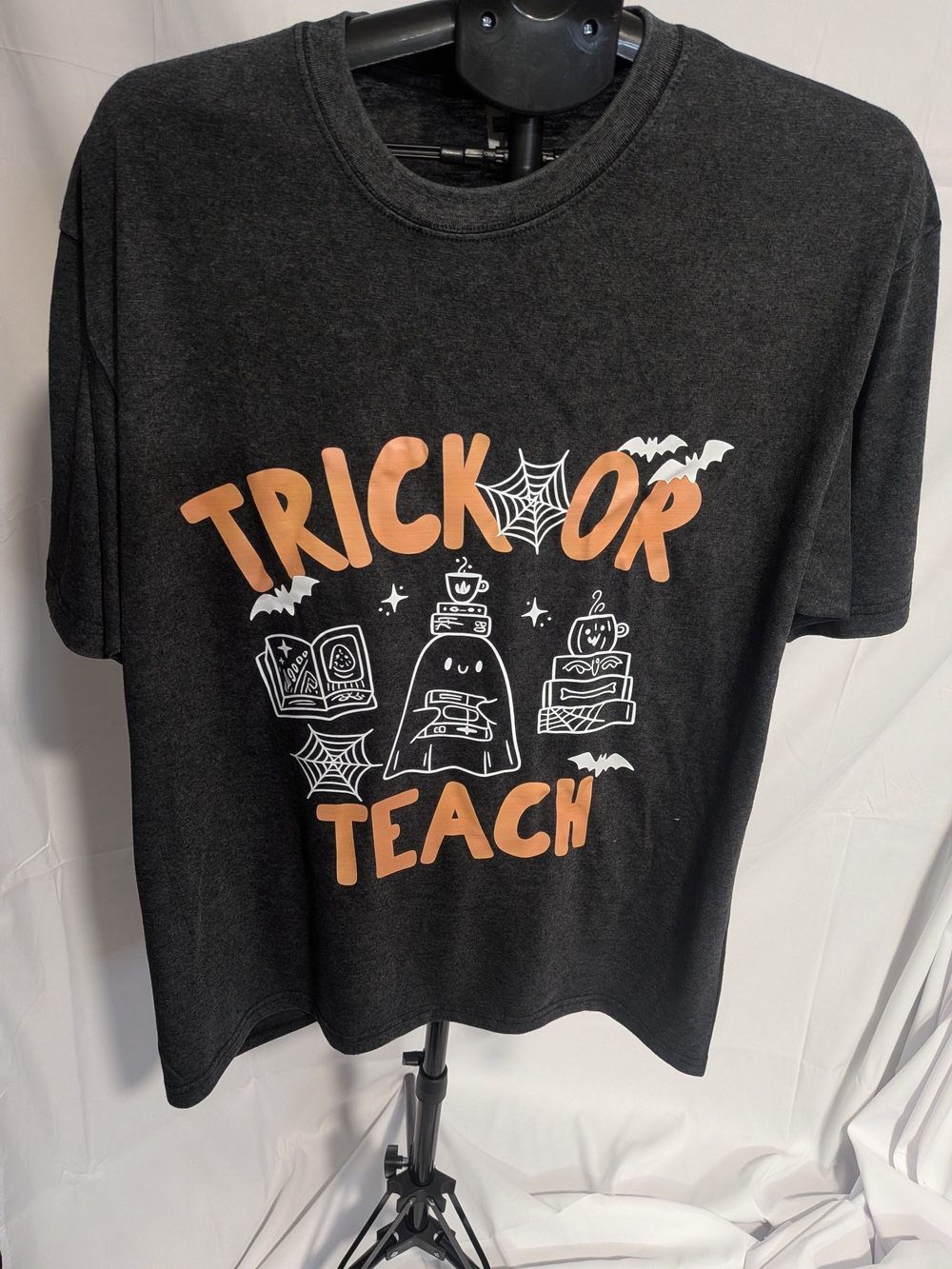 Unisex "Trick or Teach" Halloween T‑Shirt - Black & Orange